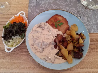 Schnitzel Spinat